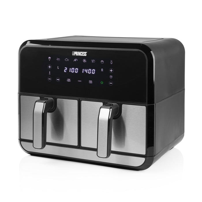 EAN 8712836969360 - Princess 182074 Doble 8 L Independiente 1700 W Freidora de aire caliente Negro, Acero inoxidable imagen 7