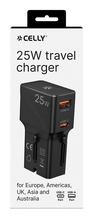 EAN 8021735224532 - Celly MULTIPLUGSL25W cargador de dispositivo móvil Auriculares, Smartphone, Tableta Negro Corriente alter imagen 6
