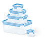 EAN 4009049303383 - EMSA CLIP & CLOSE 508568 recipiente de almacenar comida Rectangular Establecer 3,7 L Azul, Transparente 5 imagen 1