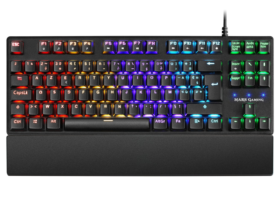 Mars Gaming Mkxtkl Teclado Mecanico - Switches Outemu Sq - Rgb 5 Colores - Diseño Tkl Compacto - Reposamuñecas