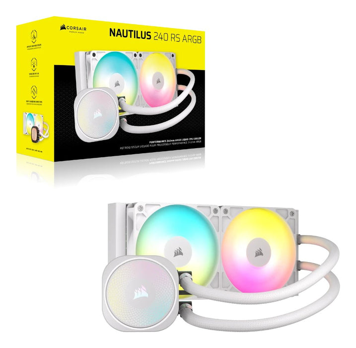 EAN 0840006687580 - Corsair Nautilus 240 RS ARGB Liquid Procesador Sistema de refrigeración líquida todo en uno Blanco 1 piez imagen 11