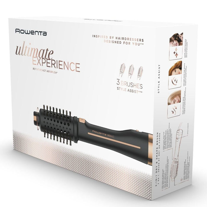 Rowenta Ultimate Experience Cf9620 Cepillo De Aire Caliente Caliente Negro, Cobre 750 W