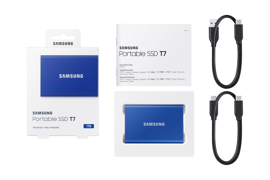 EAN 8806090312410 - Samsung Portable SSD T7 1 TB USB Tipo C 3.2 Gen 2 (3.1 Gen 2) Azul imagen 12