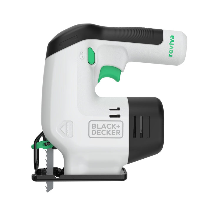 Sierra De Calar Inalámbrica Black+Decker Reviva, 12 Voltios Blanco/Negro, Batería Integrada 1,5 Ah Revj12c-Qw