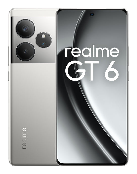 EAN 6941764433502 - realme GT 6 17,2 cm (6.78") SIM doble Android 14 5G USB Tipo C 8 GB 256 GB 5500 mAh Plata imagen 1