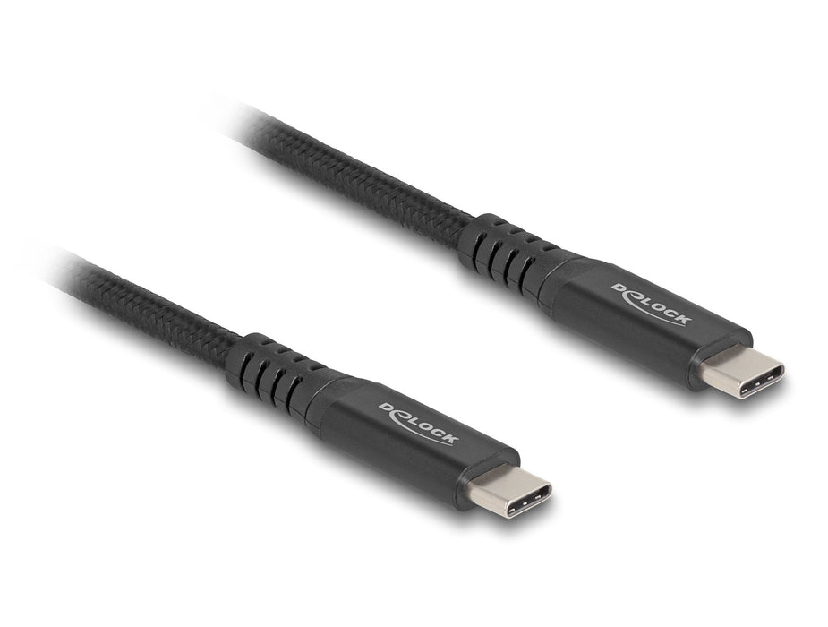 Delock 80023 Cable Usb 20 Gbps Usb Type-C Macho A Macho Pd 3.0 100 W E-Marker 0,5 M Metal Negro