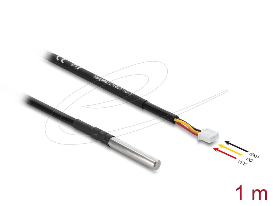 Delock Temperaturfühler-Cable Mit 3 Pin Pfostenbuchse Ds18b20 1 M