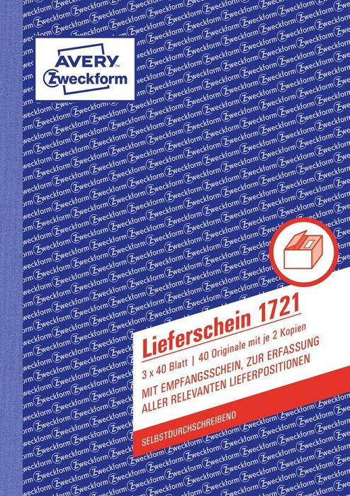 Avery Zweckform Lieferschein - 40 Hoja - A5 (148 X 210 Mm)