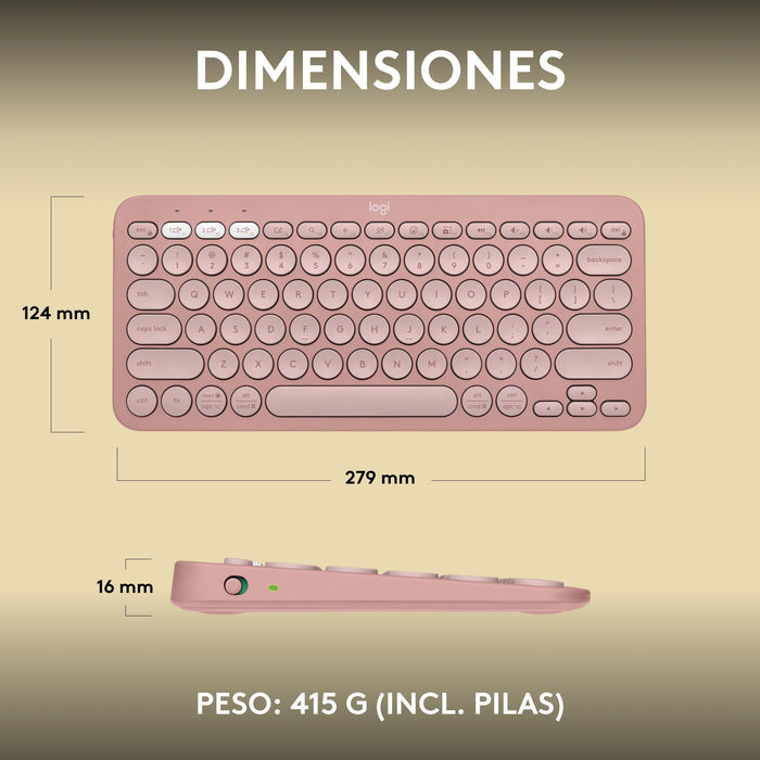 EAN 5099206111271 - Logitech 920-011829 teclado Universal Bluetooth QWERTY Español Rosa imagen 15