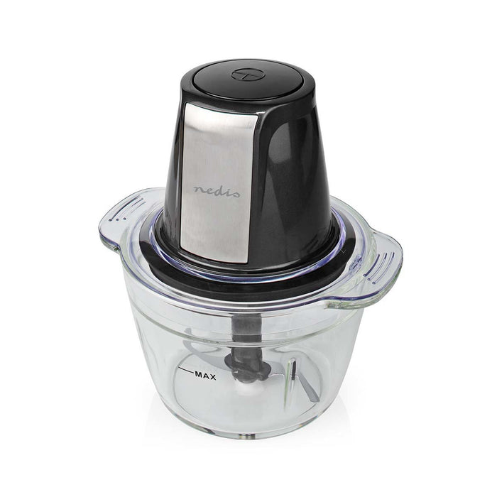 EAN 5412810336791 - Nedis KAMC300CGY picadora eléctrica de alimentos 1 L 500 W Negro, Plata, Transparente imagen 5