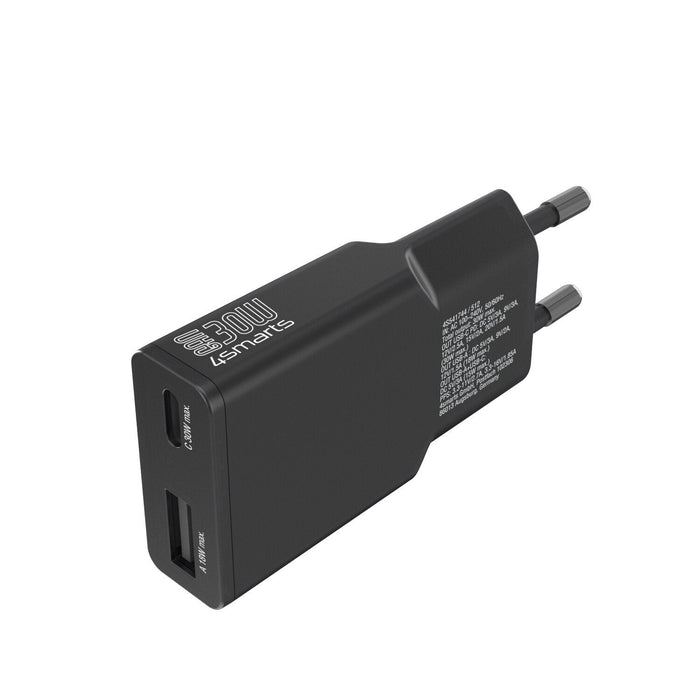4smarts Cargador De Pared Pdplug Slim Duos 30w Gan 1c+1a, Negro