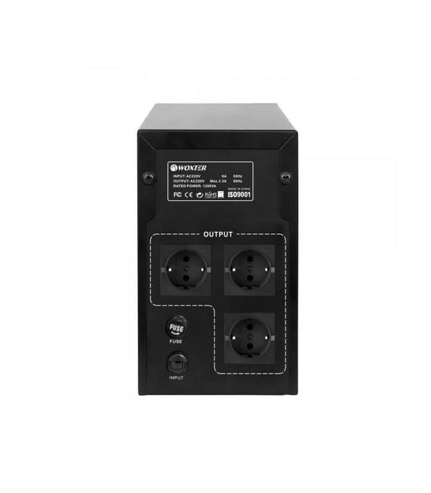 EAN 8435089017731 - Woxter UPS 1200 VA sistema de alimentación ininterrumpida (UPS) Línea interactiva 1,2 kVA 720 W 3 salidas imagen 3