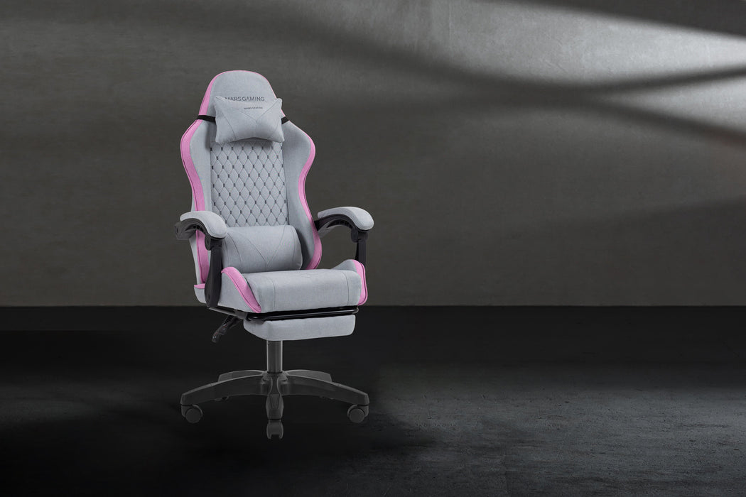 EAN 8435693112976 - Mars Gaming MGCXFSPK silla para videojuegos Silla para videojuegos de PC Asiento acolchado Gris, Rosa imagen 10