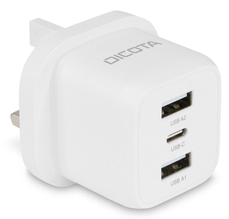 Dicota Fuente De Alimentación - Compacto, Laptop - 32 Watt - 3 A - 3 Tomas De Salida (Usb-C, 2 X Usb)