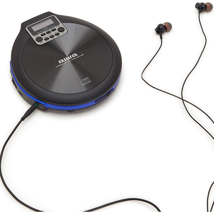 Reproductor De Cd Cdr Mp3 Aiwa Walk Pcd-810bl Azul