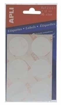 EAN 8410782020578 - APLI Circular labels 5 sheets 13 x 13mm Red etiqueta autoadhesiva Rojo 175 pieza(s) imagen 1