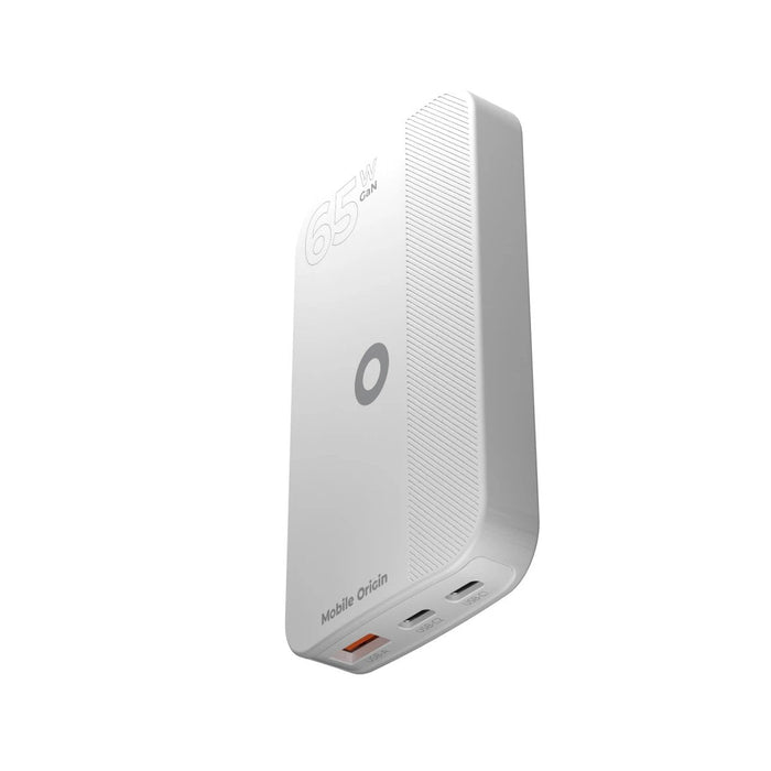 Mobile Origin 65w Gan Slim Dual Usb-C Single Usb-A, White