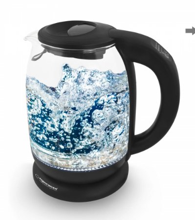 EAN 5901299949863 - Esperanza EKK027 tetera eléctrica 1,7 L 2200 W Negro, Transparente imagen 1