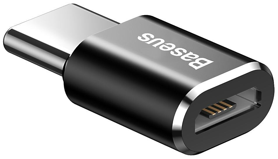 EAN 6953156263529 - Baseus ABMU24ABK cambiador de género para cable microUSB Type-C Negro, Plata imagen 4