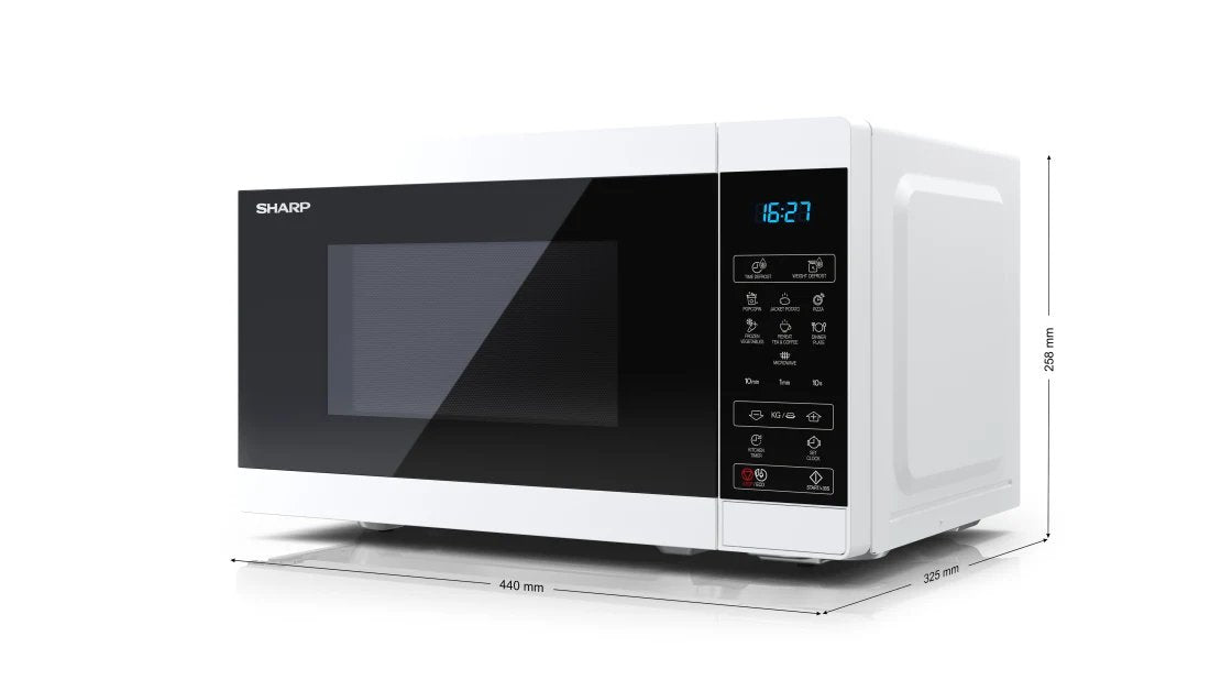 EAN 4974019161235 - Sharp YC-MS02E-W microondas Negro, Blanco Solo microondas Encimera 20 L 800 W imagen 2