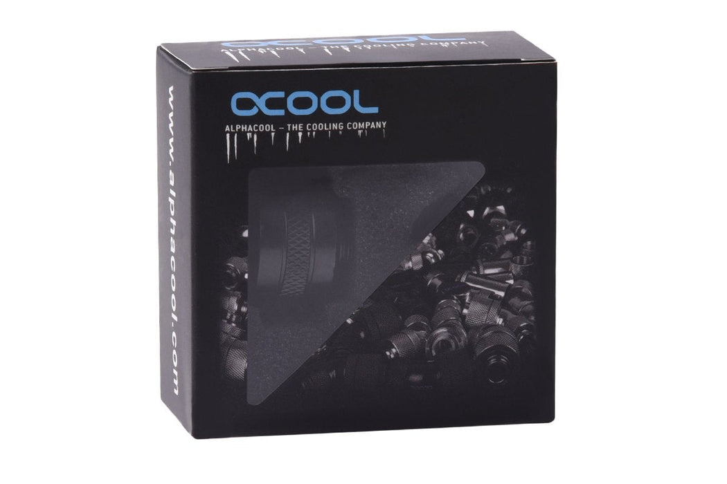 Alphacool Eiszapfen Pro 16mm Hardtube Racor G1/4 - Deep Black,