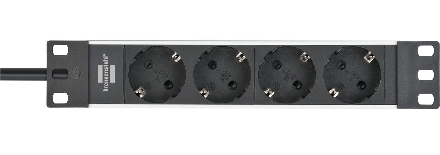 EAN 4007123662685 - Brennenstuhl 1390007004 base múltiple 2 m 4 salidas AC Interior Negro, Plata imagen 2