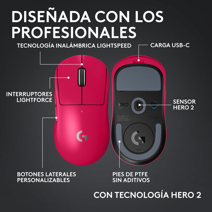 EAN 5099206130081 - Logitech G PRO X SUPERLIGHT 2c ratón Juego Ambidextro RF inalámbrico 44000 DPI imagen 12