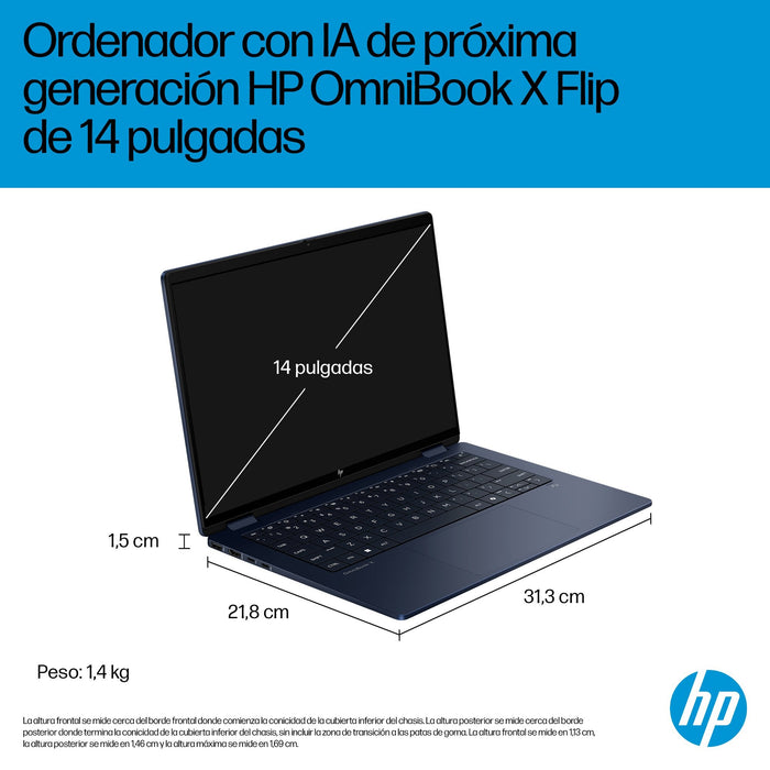 Portátil Hp 14 Fm0010ns 14"U7 258v 32gb Ssd 1tb