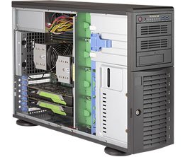 Barebone Server 4 U Tower Dual 3647 8 Hot-Swap 3.5" 1200w Redundant Platino Superworkstation 7049a-T