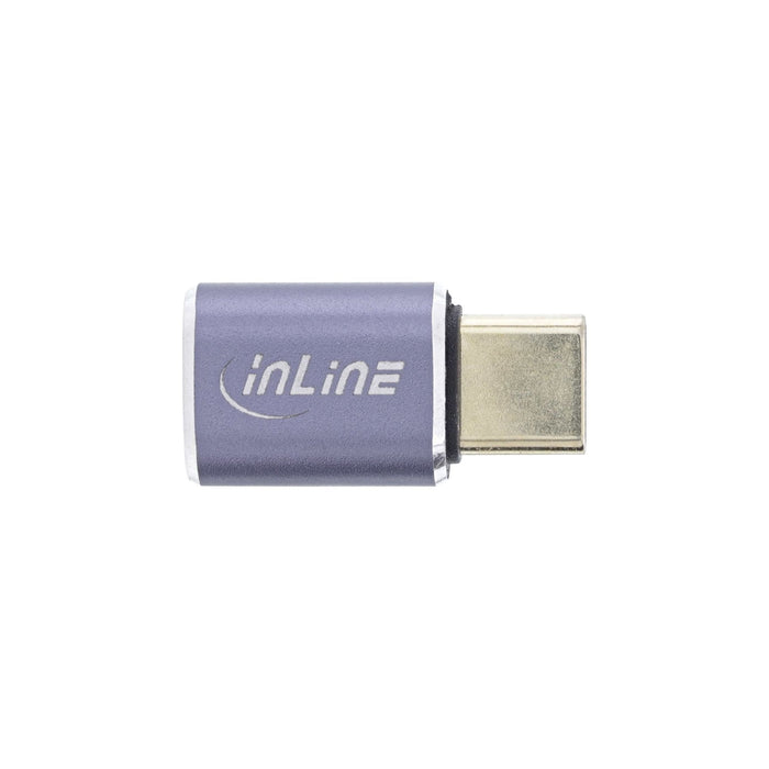 Adaptador Inline Usb4, Usb Tipo C Macho/Hembra, Aluminio, Gris