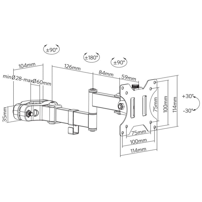 EAN 8051128107159 - Techly ICA-LCD 110BK soporte para TV 81,3 cm (32") Negro imagen 3