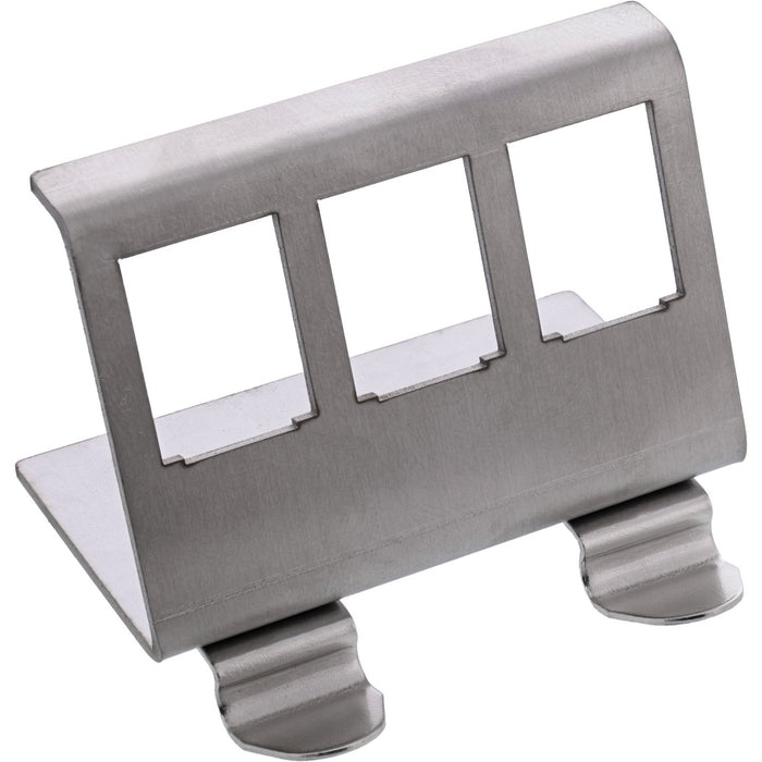Inline® Keystone Mounting For Din Rail, 3-Port, Metal