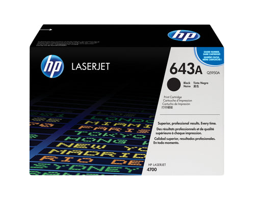 EAN 0829160493879 - HP 643A Black Original LaserJet Toner Cartridge cartucho de tóner 1 pieza(s) imagen 1