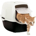 EAN 7610859229540 - Rotho Bailey Gato Caja de arena con cubierta Negro, Blanco imagen 2