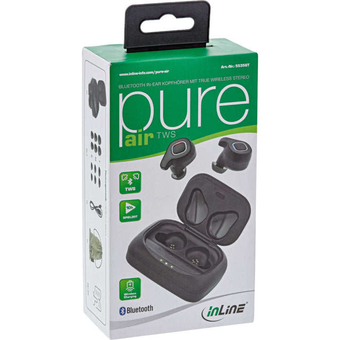 Inline Pure Air Tws, Auriculares Bluetooth In-Ear Con Carga Qi Y Función Powerbank