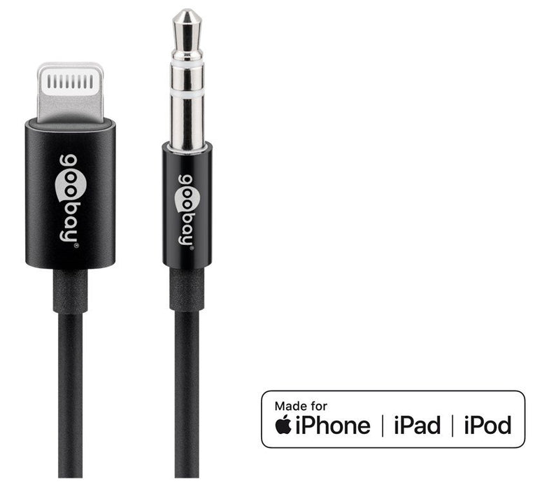 EAN 4040849668050 - Goobay 66805 cable de conector Lightning 1 m Negro imagen 2