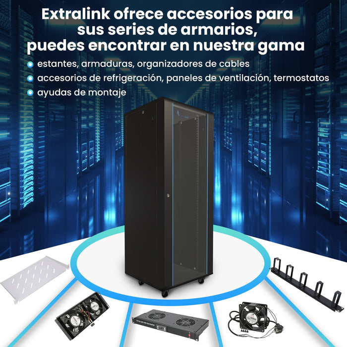 Extralink - 19 Armario De Pie 32u 600x800 Negro Flat-Pack