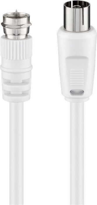EAN 4040849118296 - Goobay 11829 cable coaxial 3C-2V 1,5 m Tipo F Blanco imagen 1