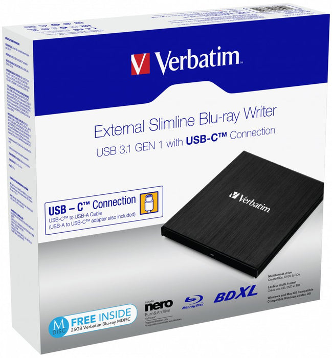 EAN 0023942438892 - Verbatim 43889 unidad de disco óptico Blu-Ray RW Negro imagen 3