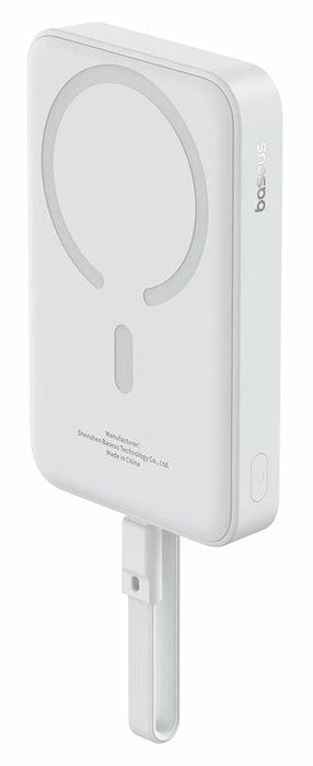 Power Bank Baseus 10000mah 30w Magsafe Magnetic Wireless Mini Fast Charge With Cable Type-C Stellar White P1002210b223-00