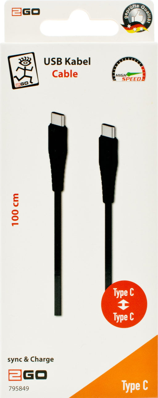 EAN 4010425958493 - 2GO 795849 cable USB USB 3.2 Gen 1 (3.1 Gen 1) 1 m USB C Negro imagen 2
