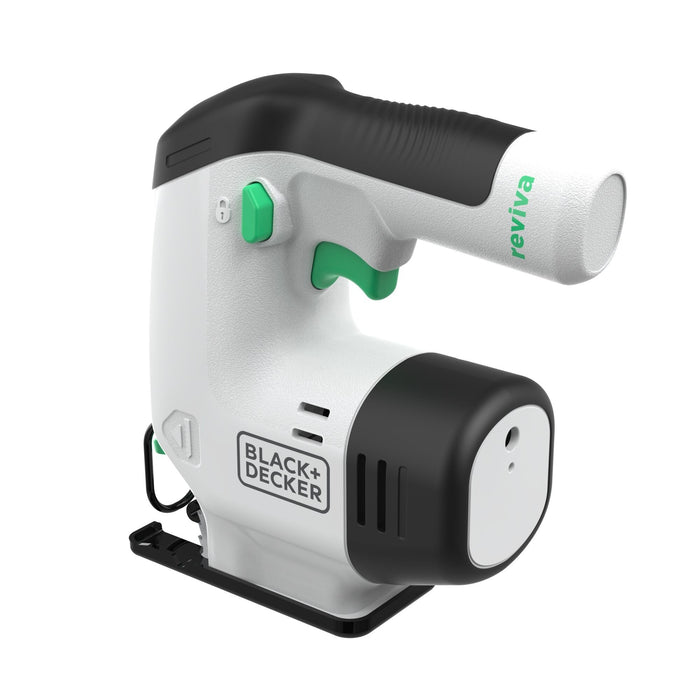 Sierra De Calar Inalámbrica Black+Decker Reviva, 12 Voltios Blanco/Negro, Batería Integrada 1,5 Ah Revj12c-Qw