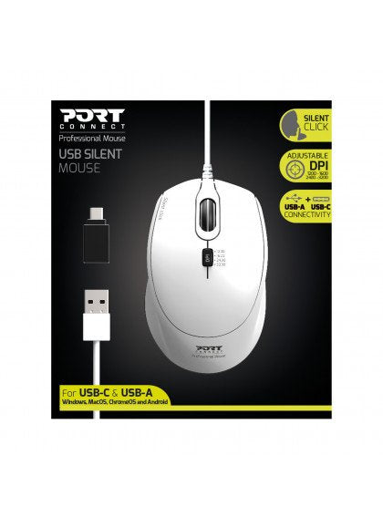 EAN 3567049007126 - Port Designs 900712 ratón Oficina Ambidextro USB tipo A 3600 DPI imagen 4
