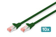 EAN 4016032442301 - Digitus DK-1644-050-G-10 cable de red Verde 5 m Cat6 S/FTP (S-STP) imagen 1