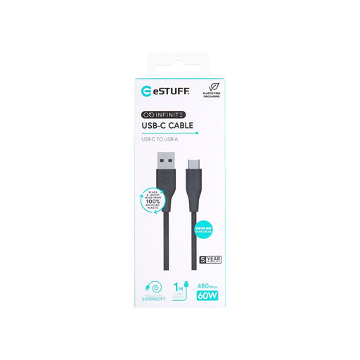 EAN 5715328134713 - eSTUFF ES605180 cable USB USB 2.0 1 m USB C USB A 60 W Negro imagen 2