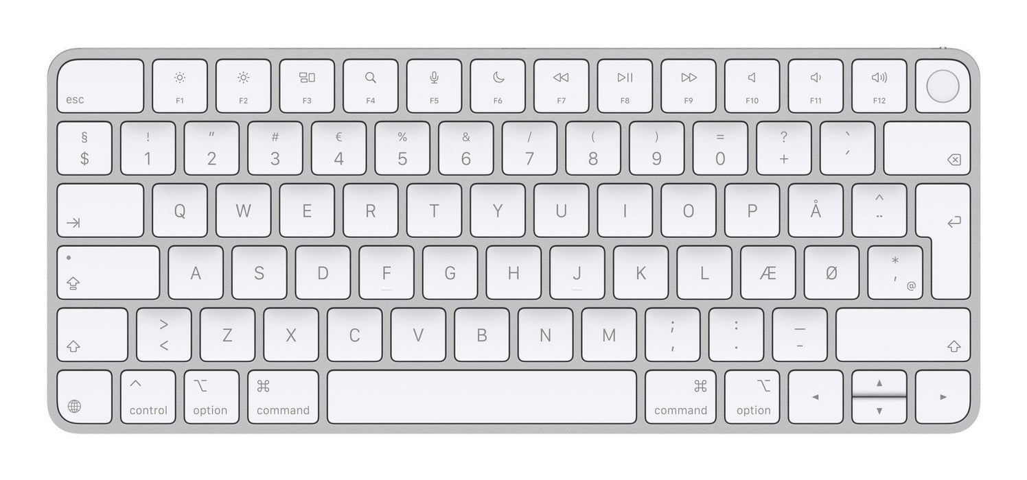 Apple Magic Keyboard Con Touch Id, Teclado Plateado/Blanco, Diseño Dk, Para Modelos Mac Con Chip Apple Mxck3dk/A
