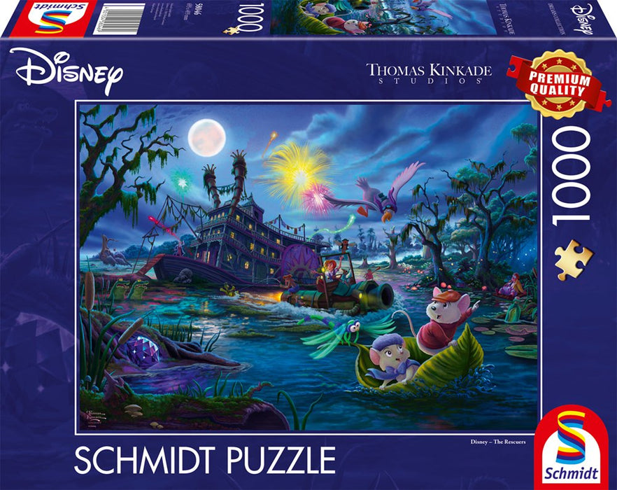 Schmidt Spiele Thomas Kinkade Studios: Disney - Los Rescatadores, Puzzle 1000 Piezas 58046
