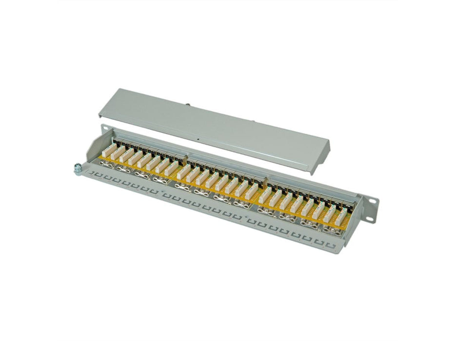 Roline Kat.6 Class E 48,26cm 19zoll-Patchpanel 24p Geschirmt Grau