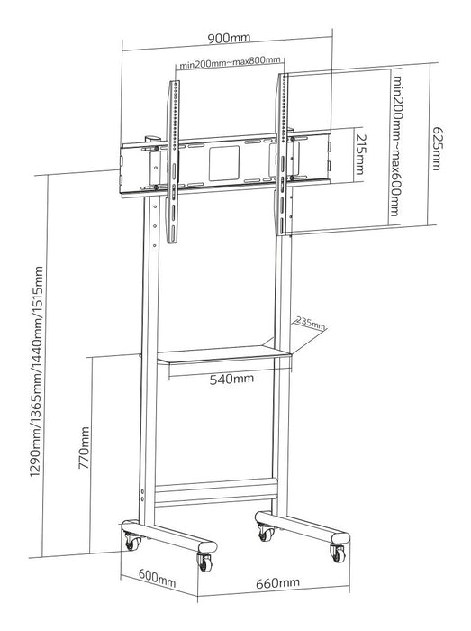 EAN 8059018367843 - Techly ICA-TR74 soporte para TV 2,29 m (90") Negro imagen 6