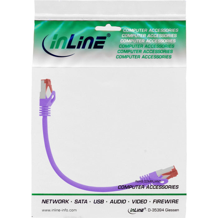 Cable De Red Inline S/Ftp Pimf Cat.6 250mhz Pvc Cobre Violeta 0.3m